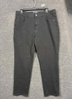 White House Black Market High Rise Sculpt Slim Jeans Womens Size 14S Black Denim